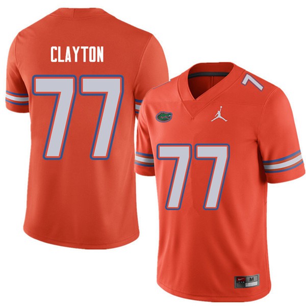 Jordan Brand Men #77 Antonneous Clayton Florida Gators College Football Jerseys Orange